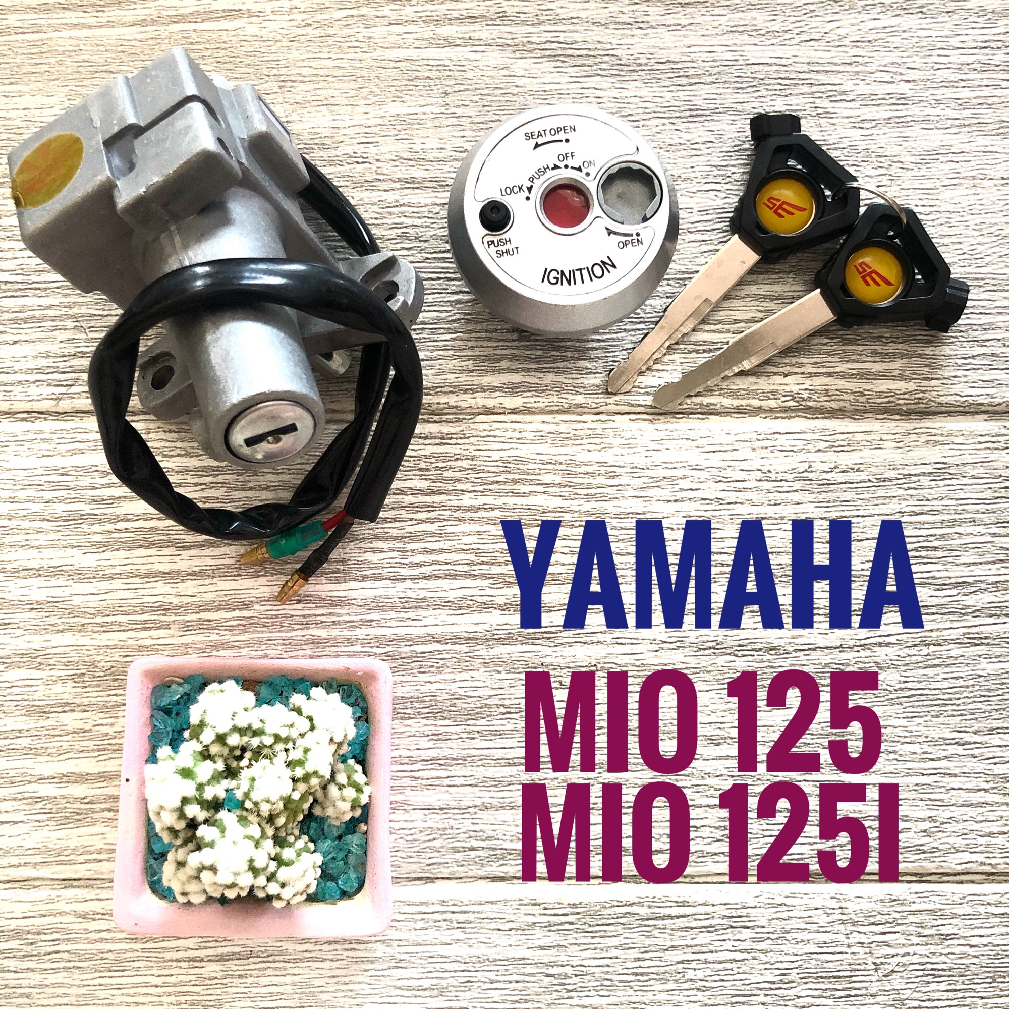 สวิตซ์กุญแจ YAMAHA MIO125 , MIO125i , ยามาฮ่า มิโอ125 , มิโอ125ไอ (33S-XH250-10) เกรดเทียบศูนย์ สวิทซ์ กุญแจ มอเตอร์ไซค์