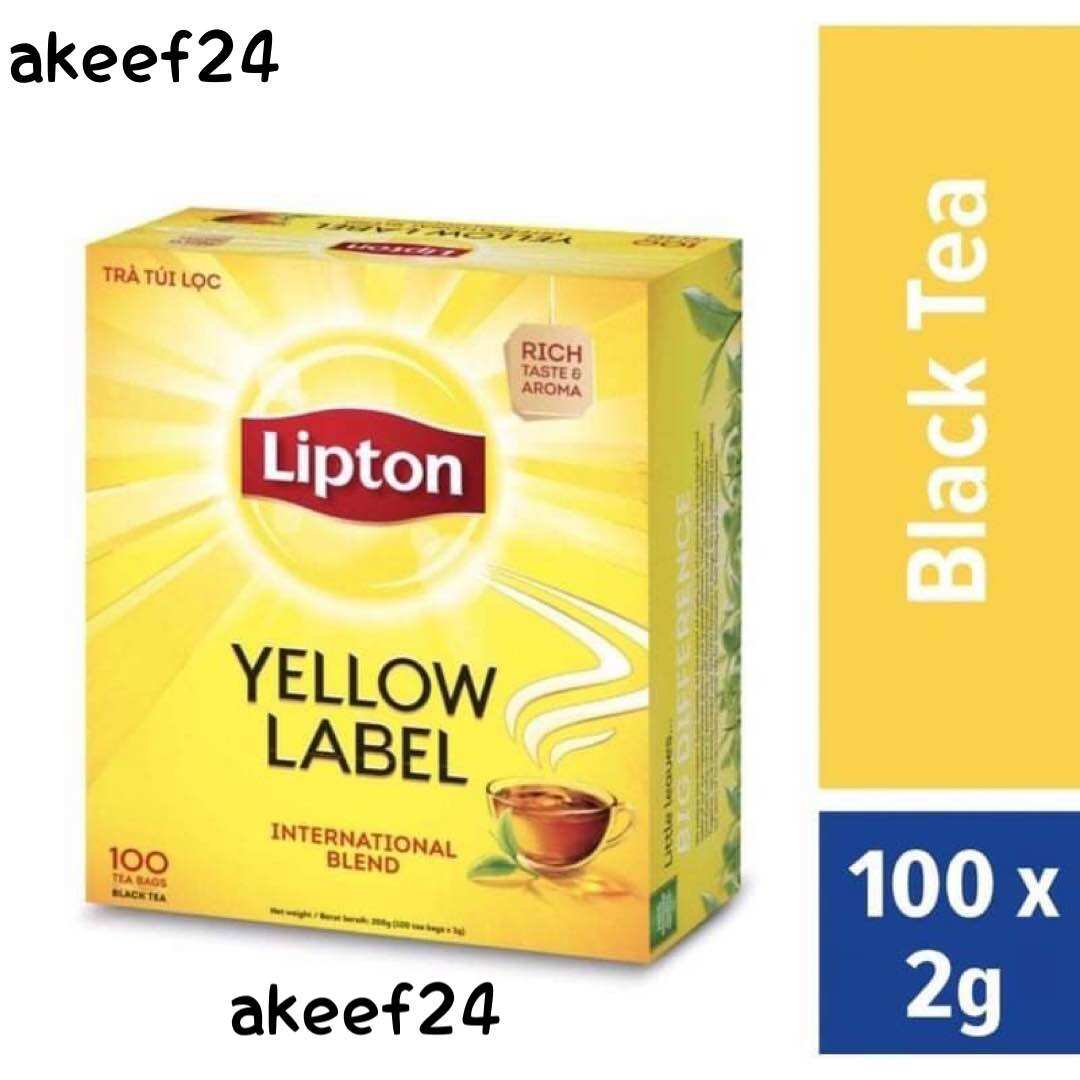 ชา Lipton Yellow Label ชาลิปตัน กล่องสีเหลือง International Blend ขนาด 100 ซอง ราคา 173 บาท*ส่งฟรี