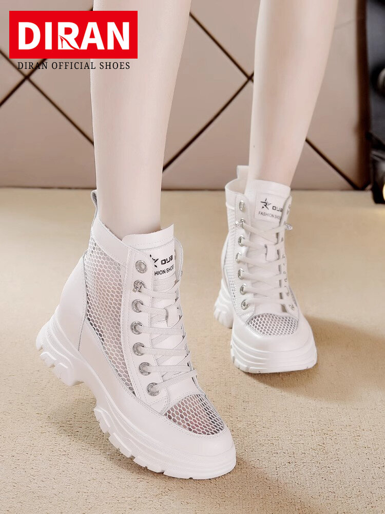 DIRAN | Breathable High Top New Fashion Versatile Thick Sole Casual Elevator Short Boots ราคา 9,731 บาท*ส่งฟรี