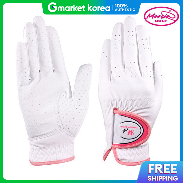 MARCIA | Women's Air Hole Half Sheepskin Golf Gloves (Pair) - Natural /Park Golf /Equestrian and Other ราคา 246 บาท*ส่งฟรี