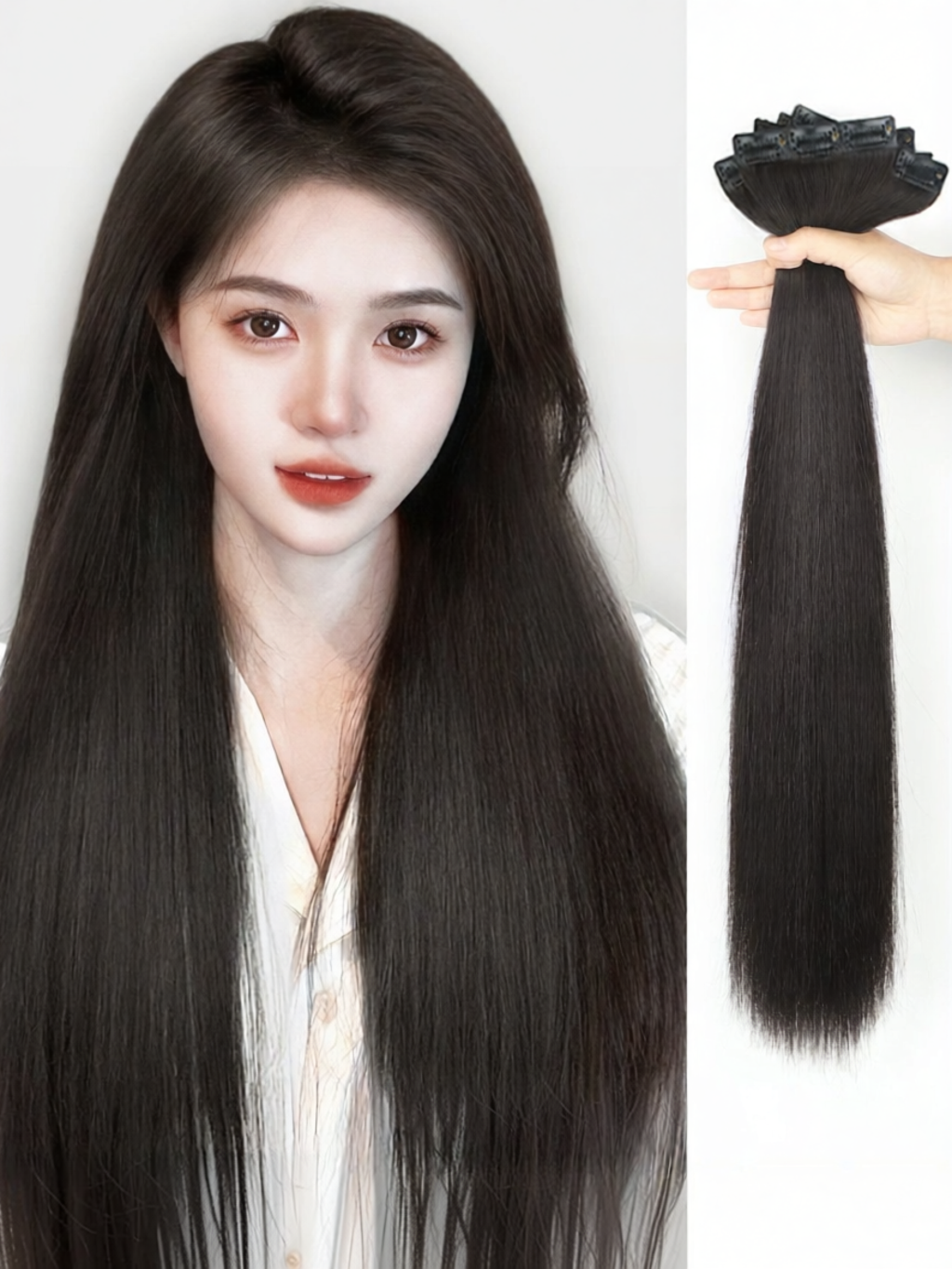 HHfashion | Real Hair Volume Enhancer Fluffy Natural Invisible Long Wig One Piece ราคา 3,263 บาท*ส่งฟรี