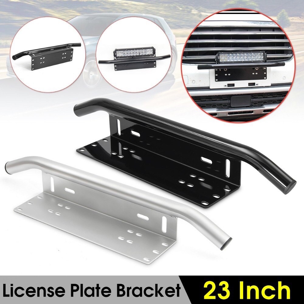 กันชนรถยนต์ SUV สแตนเลส Stainless Steel Car SUV Bumper License Plate Work Lamp Bracket Kit