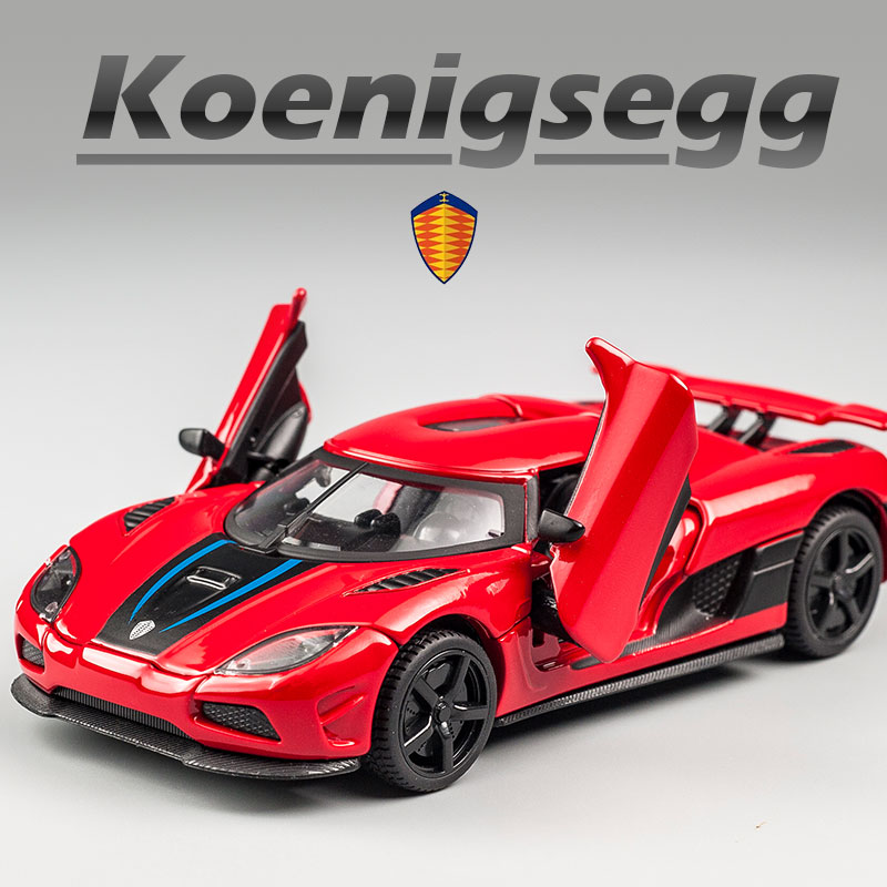 โมเดลรถโลหะรถแข่ง Koenigsegg ของเล่นเด็กผู้ชายรถยนต์โลหะคันเล็กเลียนแบบของจริงโมเดลรถรถแข่งรถของเล่นสำหรับเด็ก