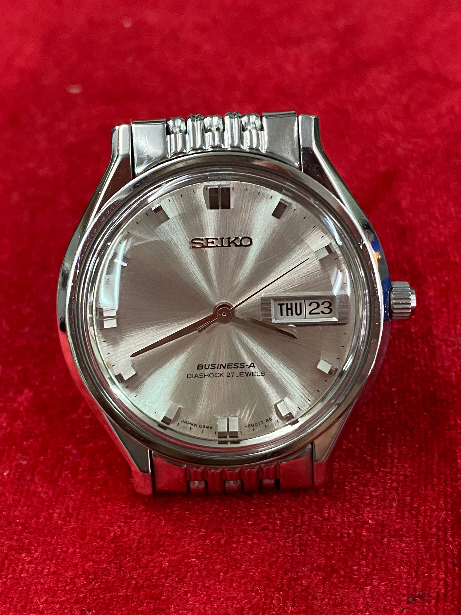 SEIKO BUSINESS-A Diashock 27 jewels Automatic ตัวเรือนสแตนเลส นาฬิกาผู้ชาย  นาฬิกามือสองของแท้ 