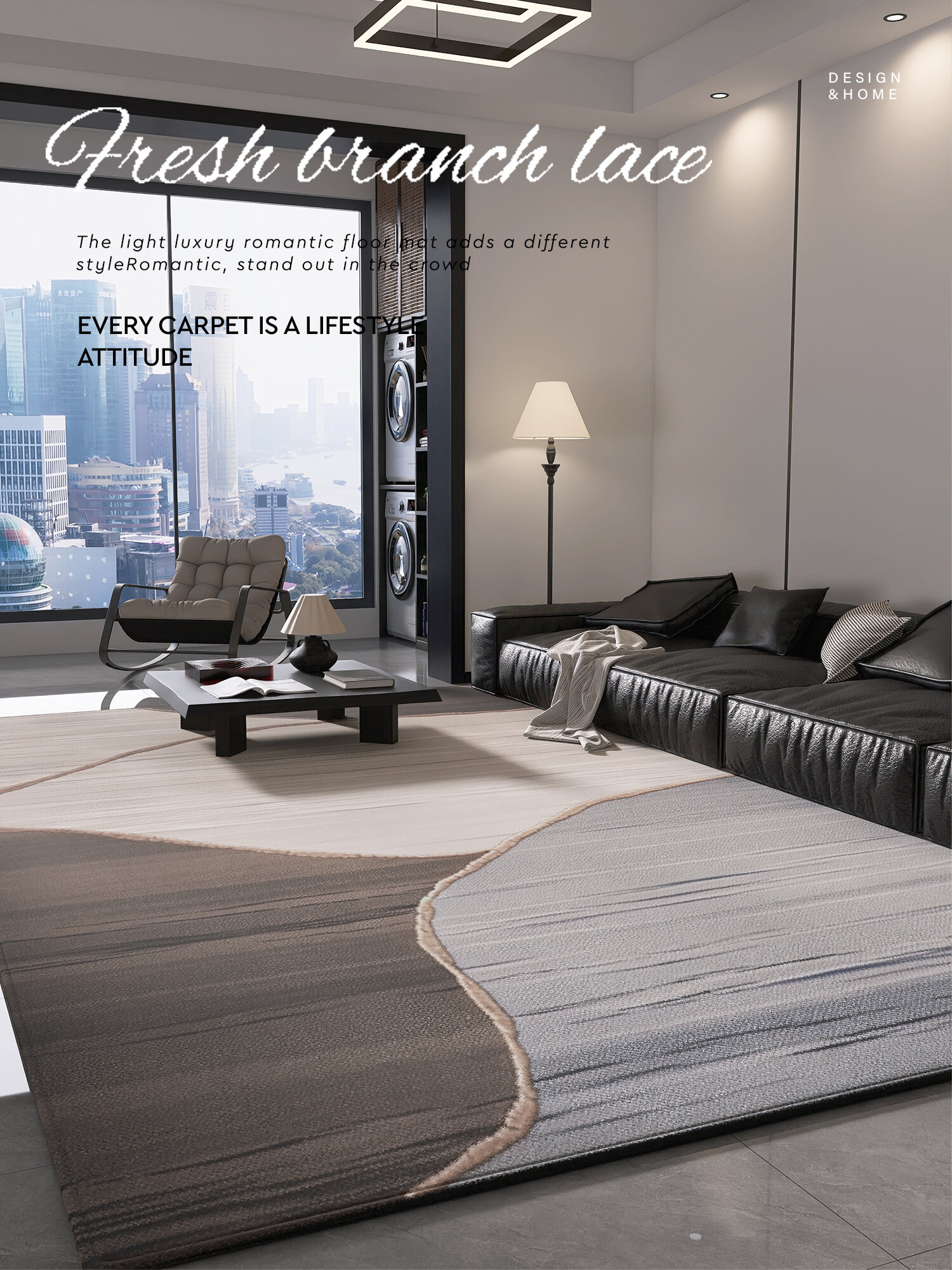OULAISEN | Luxury Large Area Washable Carpet ราคา 8,318 บาท*ส่งฟรี