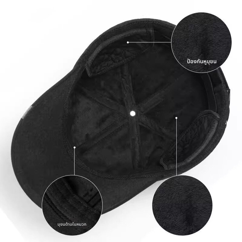 WALKING LU | Warm Fleece Lined Ear Protection Baseball Hat ราคา 1,261 บาท*ส่งฟรี