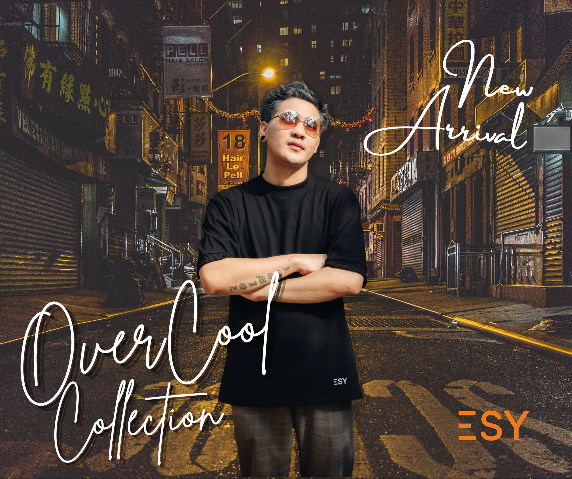 เสื้อยืด ESY Over Over Cool เสื้อยืดโอเวอร์ไซส์ ผ้าเกรดแบรนด์เนม ทรงคอหนา