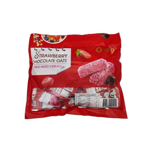 ขนมข้าวโอ๊ตอัดแท่ง รสสตรอว์เบอร์รี่ 400 กรัม ตราโคโค่ (Oat Choco Strawberry Flavor Coco Brand)