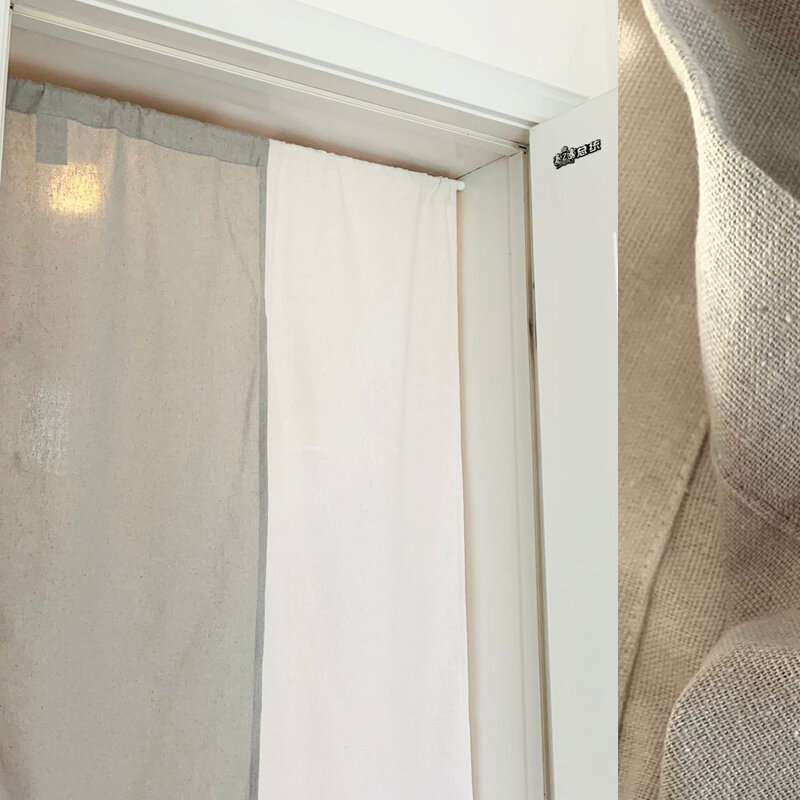เลือกซื้อ ผ้าม่าน Modern Minimalist Cotton Linen Fabric Door Curtain White Semi-Height Piece Bedroom Bathroom Partition Home Use Curtain ราคาพิเศษ มีเก็บเงินปลายทาง