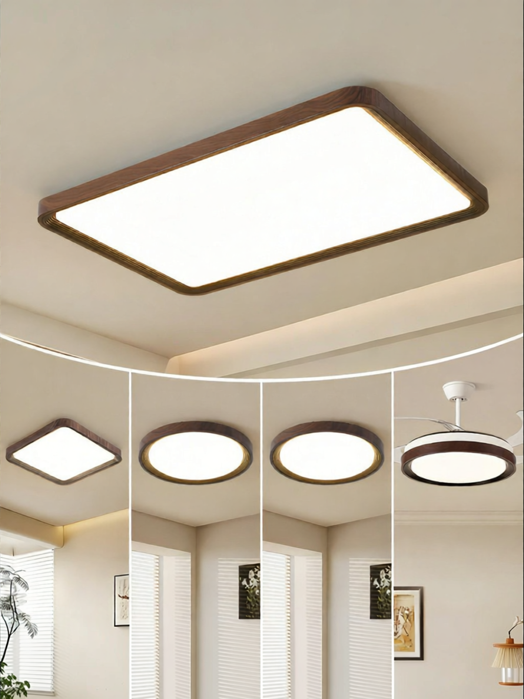[DGY | Retro Walnut Modern Minimalist Ceiling Light,DGY | Retro Walnut Modern Minimalist Ceiling Light,] ราคา 6,200 บาท*ส่งฟรี
