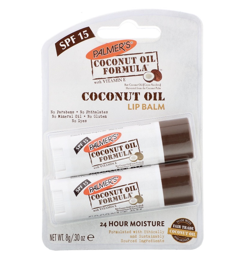 พร้อมส่ง Palmer’s , Coconut Oil Lip Balm, SPF 15, 2 Pack ,0.30 oz (0.8 g)