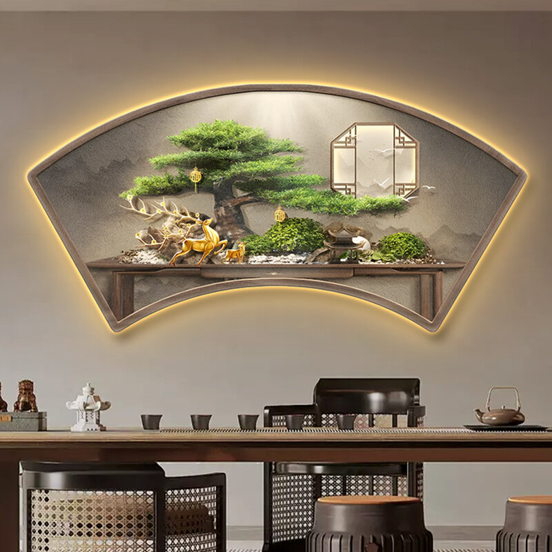 XIANGTUYIN | New Chinese Style Entrance Decorative Wall Art with Light ราคา 4,084 บาท*ส่งฟรี