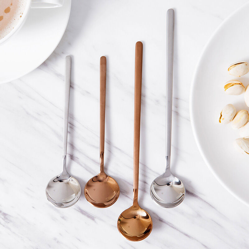 Home Home Stainless Steel Long Handle Spoon Sub-Coffee Honey Stirring ...