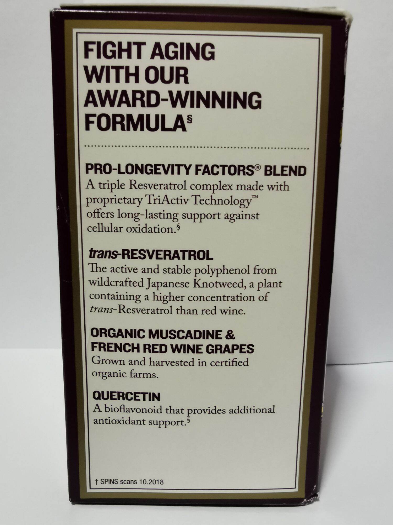 ReserveAge Nutrition Resveratrol 500 mg, 60 Veggie Capsules ...