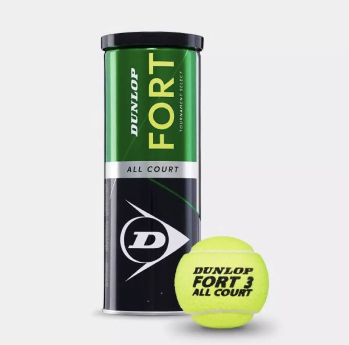ลูกเทนนิส Dunlop Fort All court 1 can (3 balls) New Standard  ขนหนานุ่ม สปีด สปินได้ดี ใช้ได้นาน มาตราฐานแข่งขัน  รับประกันคุณภาพ