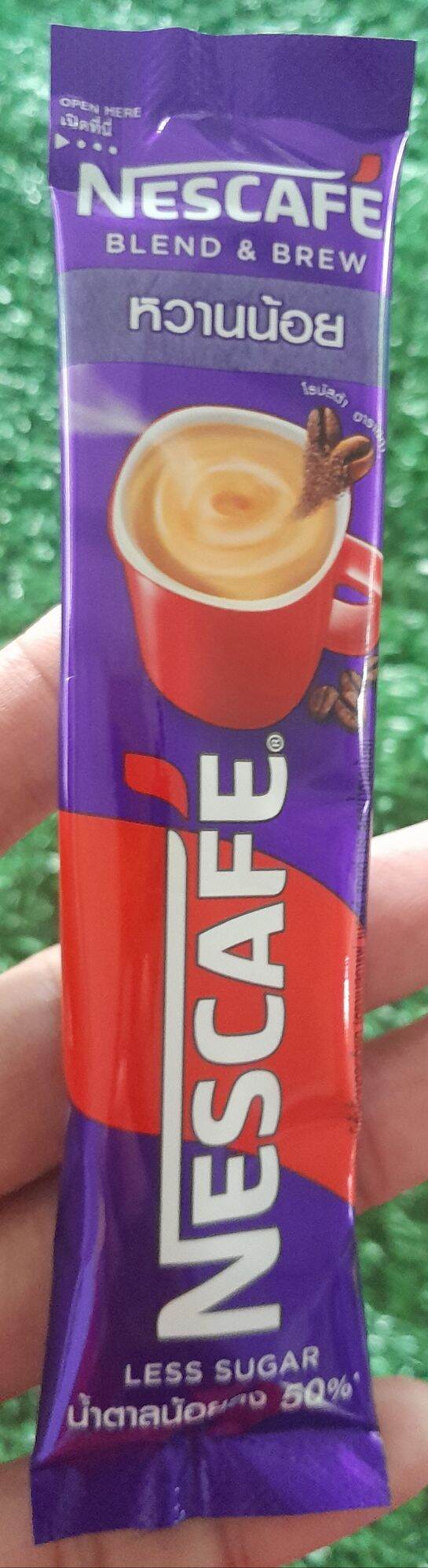 กาแฟปรุงสำเร็จ ตราเนสกาแฟ *สีม่วง* สูตร หวานน้อย น้ำตาลน้อยลง 50% ราคา ขนาด 15 กรัม ราคา ซองละ 6 บาท. ราคา 6 บาท*ส่งฟรี
