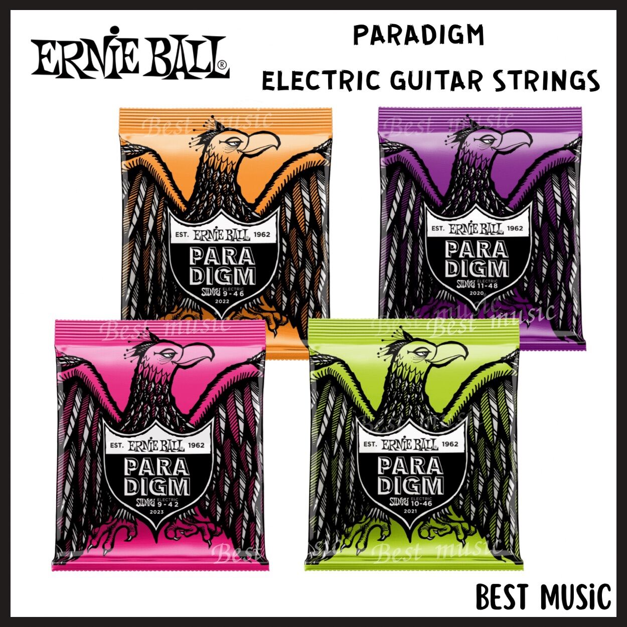 ของแท้ ⭐️ สายกีต้าร์ไฟฟ้า ERNIE BALL 9 46 ???? ELECTRIC GUITAR