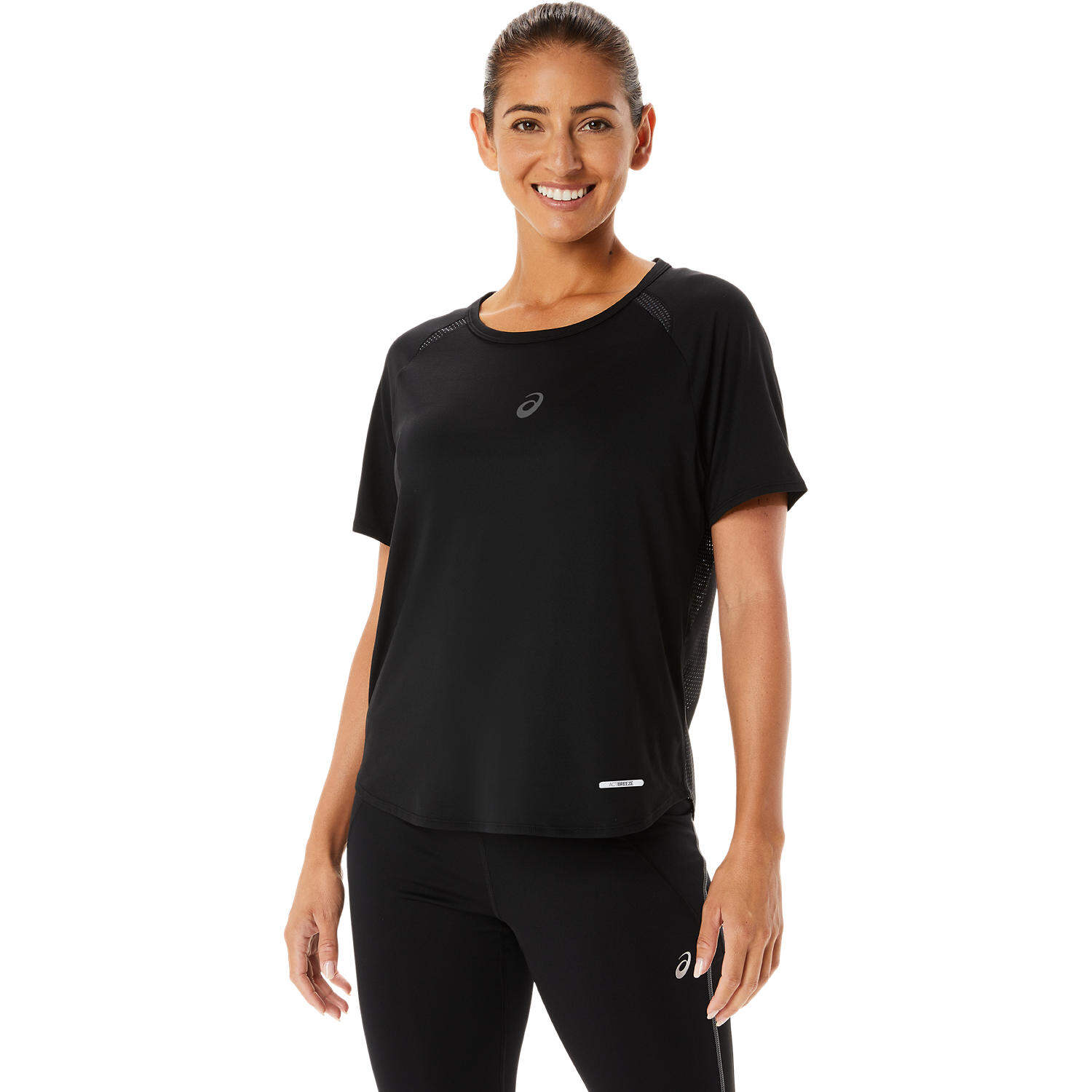 ASICS : WOMEN ACTIBREEZE SHORT SLEEVE TOP WOMEN TRAINING เสื้อ ผู้หญิง เสื้อ เสื้อคอกลม ของแท้ PERFORMANCE BLACK ราคา 680 บาท*ส่งฟรี