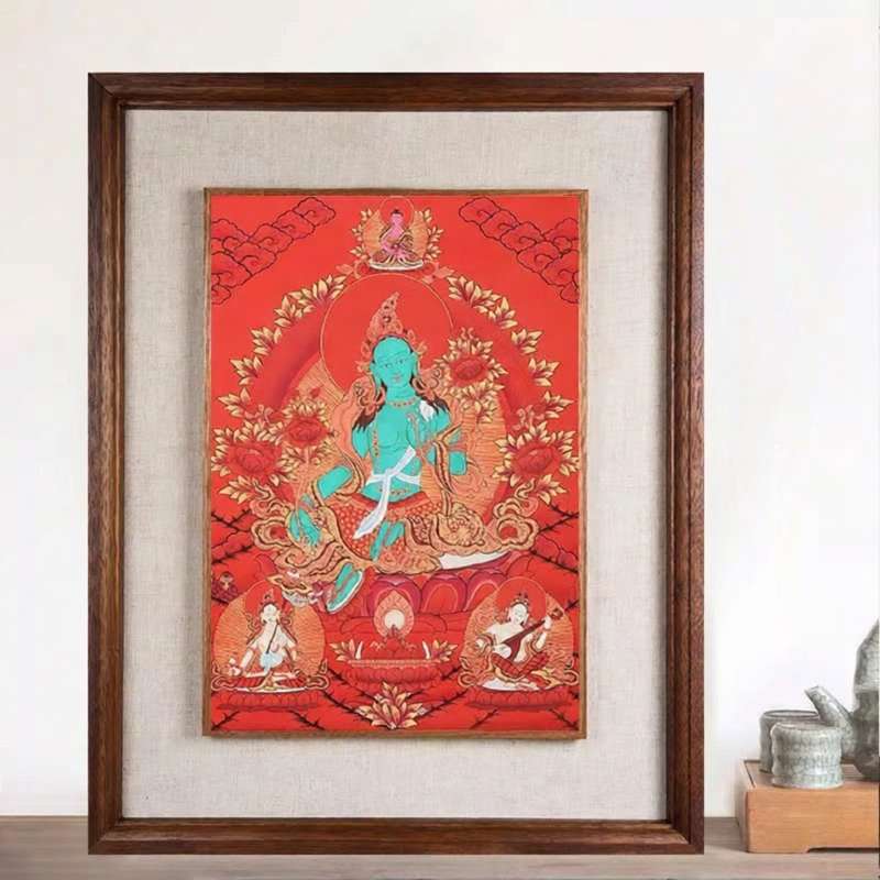 ZANGCUN | Hand-painted Green Tara Thangka Hanging Art for Living Room and Pendant ราคา 31,121 บาท*ส่งฟรี