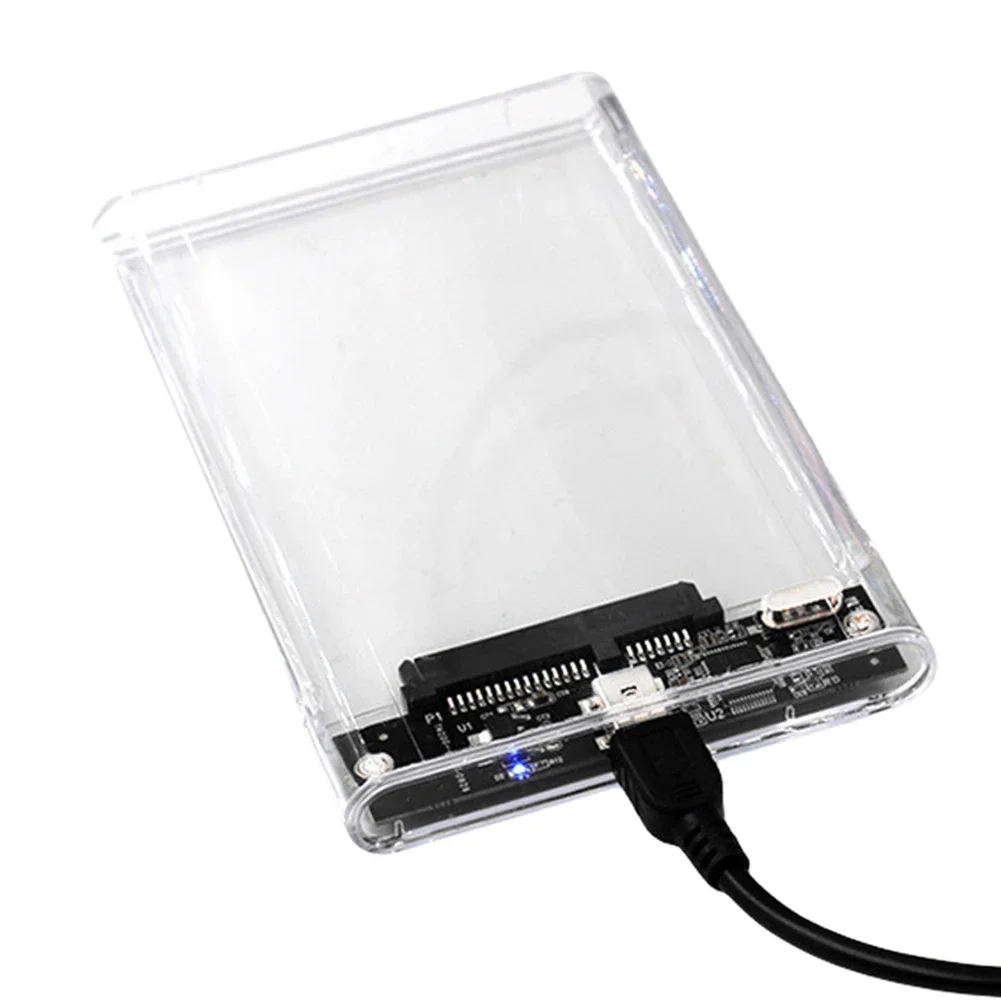 2.5 นิ้ว HDD/SSD เคสใส HDD SSD Enclosure USB 2.0 USB 3.0 แบบพกพาโซลิดสเตตไดรฟ์กล่อง USB3.1 ประเภท C สำหรับแมคบุคพีซี ราคา 214 บาท*ส่งฟรี