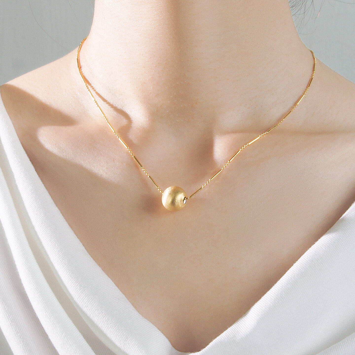 [HANJIU | Hanzhou Pure Silver Necklace With Ball Pendant Dipped Finish Birthday Gift For Girlfriend Fashionable Minimalist Lockbone Chain,HANJIU | Hanzhou Pure Silver Necklace With Ball Pendant Dipped Finish Birthday Gift For Girlfriend Fashionable Minima ราคา 2,809 บาท*ส่งฟรี