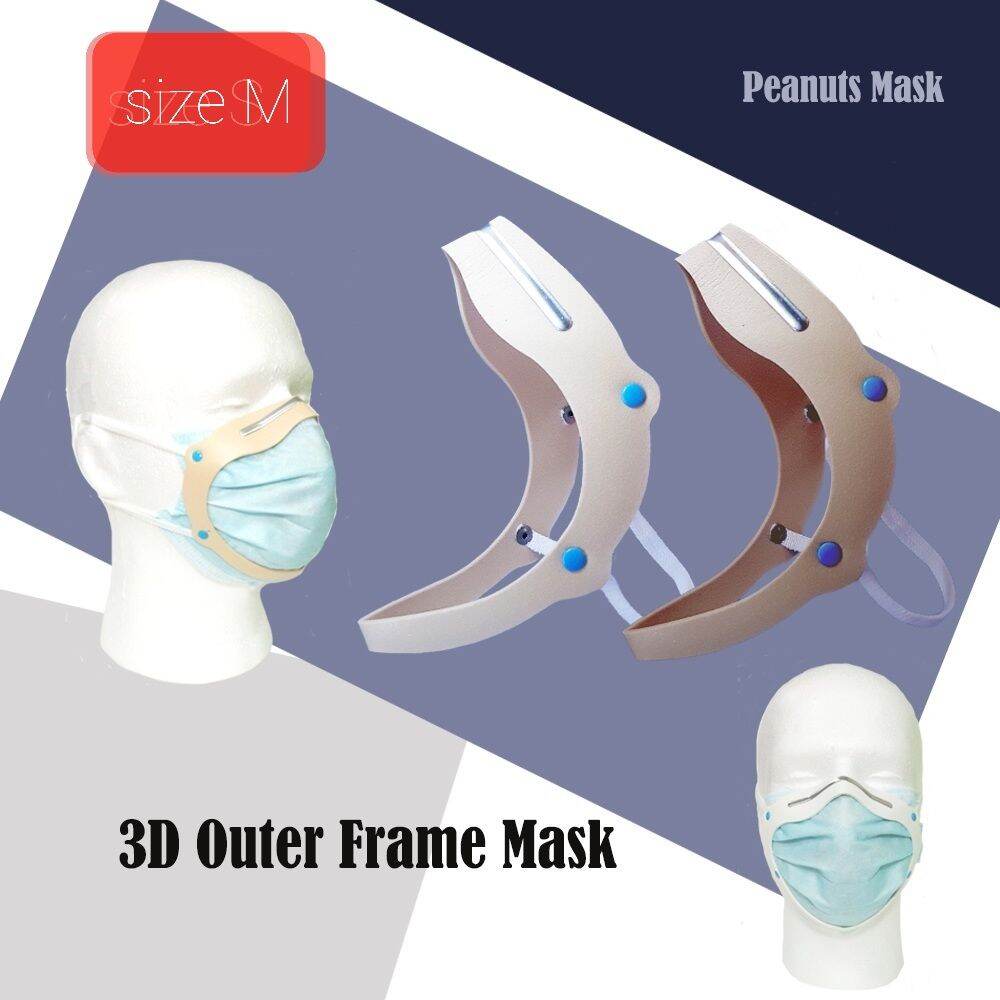 size M 3D mask Brace ,Outer Frame Mask  กรอบครอบหน้ากาก ทำให้แมสแนบชิดผิวหน้า