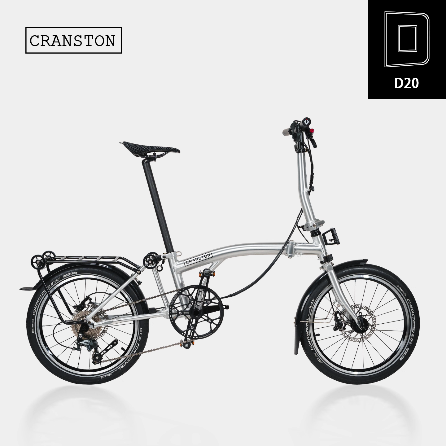 รูปสินค้า CRANSTON | Disc Brake Aluminum 3-Fold Vintage Light Portable Bicycle 20-inch 10-Speed