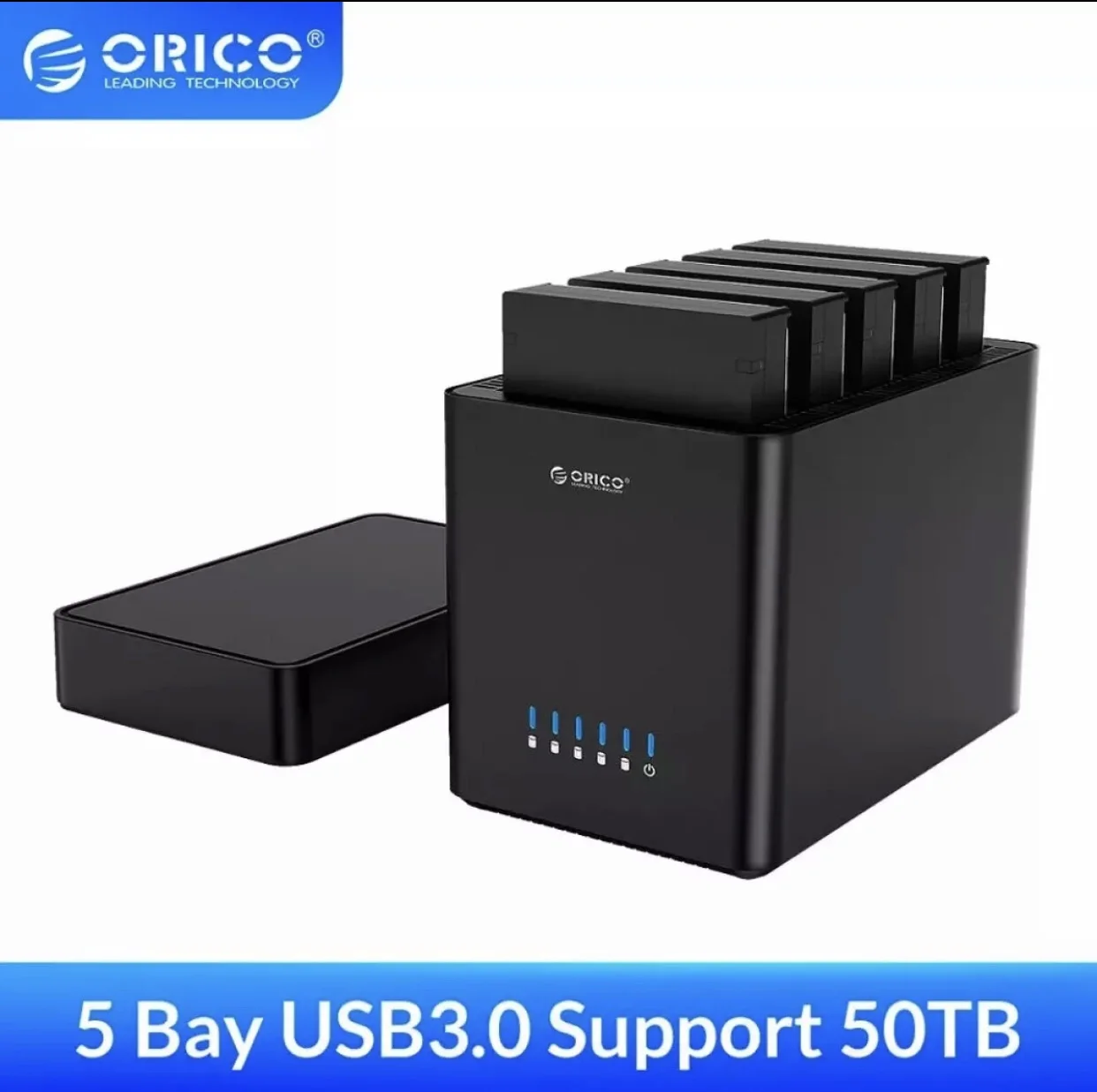 ORICO DS500U3 ซีรีส์ 5 อ่าวแม่เหล็ก 3.5 ' USB3.0 HDD สถานีเชื่อมต่อสนับสนุน 50 ไตรโลไบต์สูงสุด 5Gbps UASP HDD กรณีเครื่...