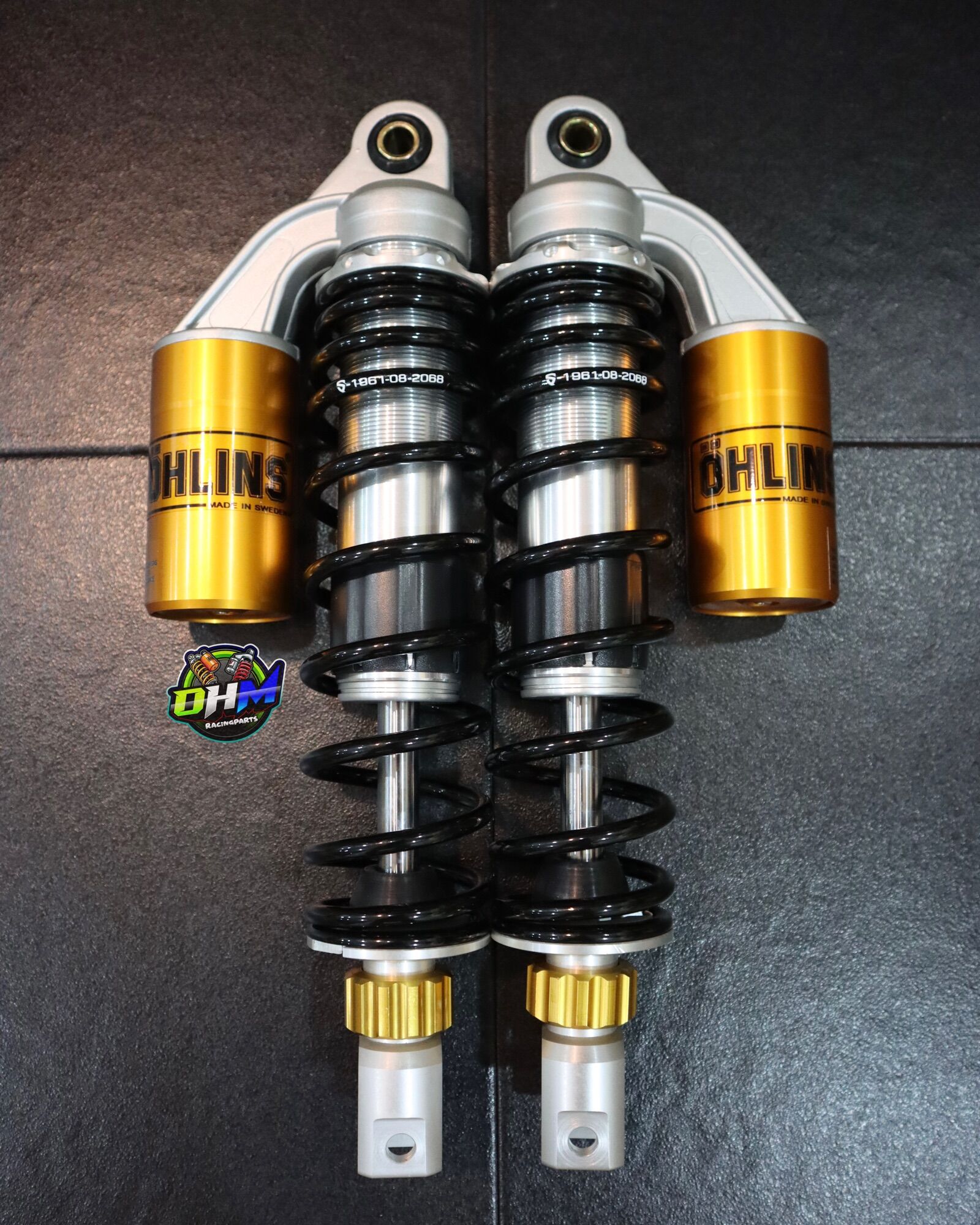ohlins โช๊คหลัง โอลิน แก๊สแท้ ซีนเเท้ Pcx Nmax Xmax Gpx Drone ยาว