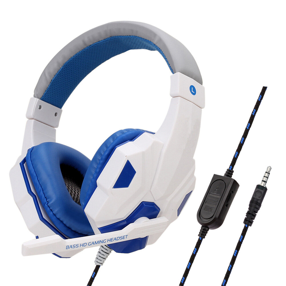 หูฟังสําหรับเล่นเกม 3.5 มม.แบบมีสาย PC BASS สเตอริโอ Gamer ชุดหูฟังแล็ปท็อปหูฟังหมวกนิรภัยพร้อมไมโครโฟนสําหรับ PS4 Xbox One SWITCH ราคา 224 บาท*ส่งฟรี