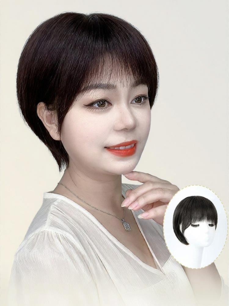 I's a wig | Summer Thin Natural Fluffy Anti-aging Short Bob Wig ราคา 4,554 บาท*ส่งฟรี