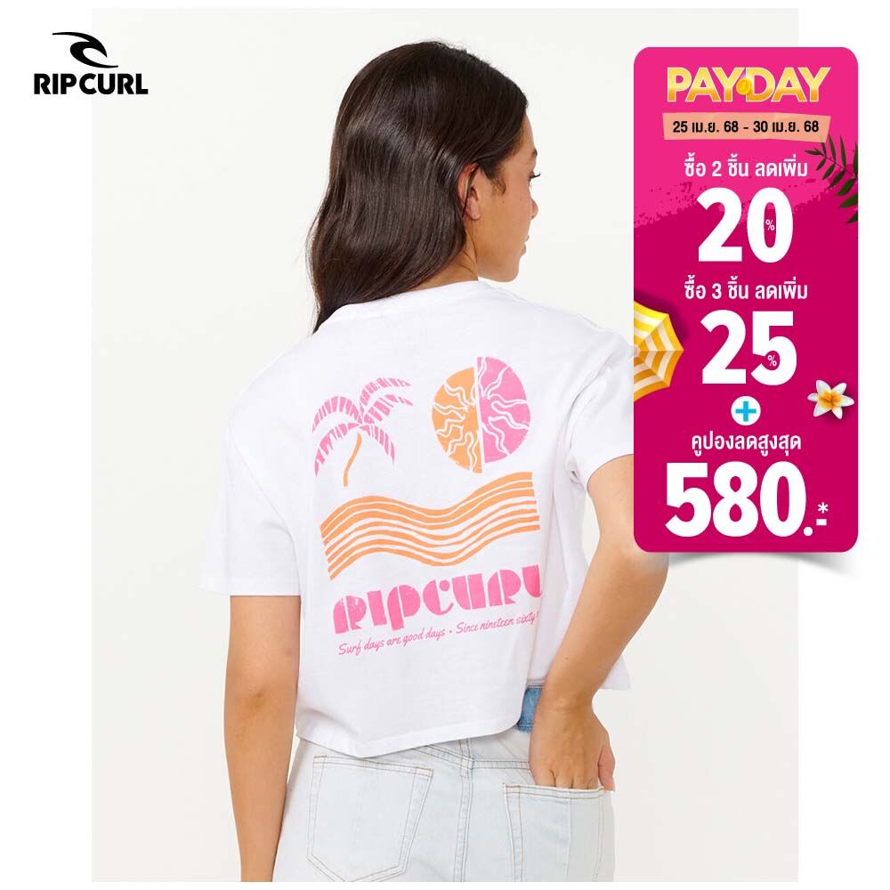 RIPCURL เสื้อยืด 0E3WTE CALYPSO CROP TEE S24 ราคา 796 บาท*ส่งฟรี