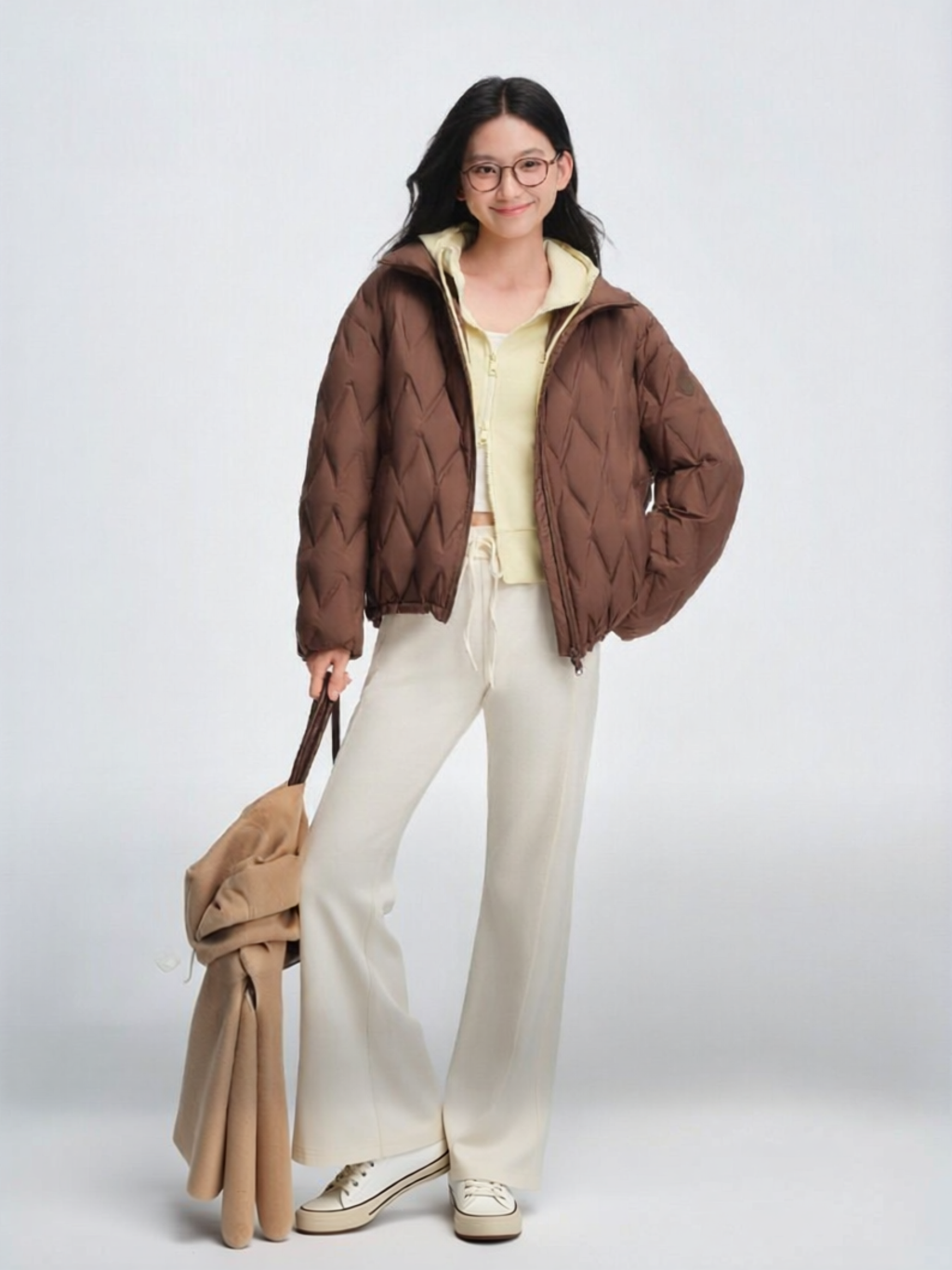 BOSIDENG | New Lightweight Soft Color Insulated Women's Quilted Vest Short Collared Non-Fluffy ราคา 5,817 บาท*ส่งฟรี