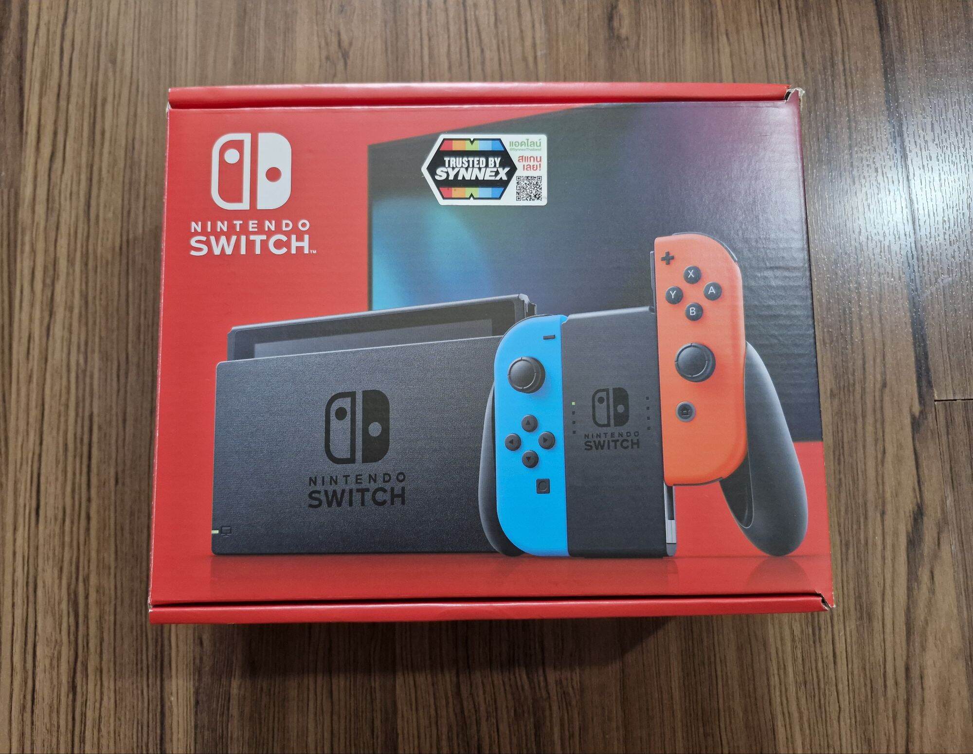 อุปกรณ์เกมมิ่งและเกม Nintendo Switch V.2 กล่องสีนีออน อุปกรณ์ในกล่องครบ ราคา 6,190 บาท*ส่งฟรี