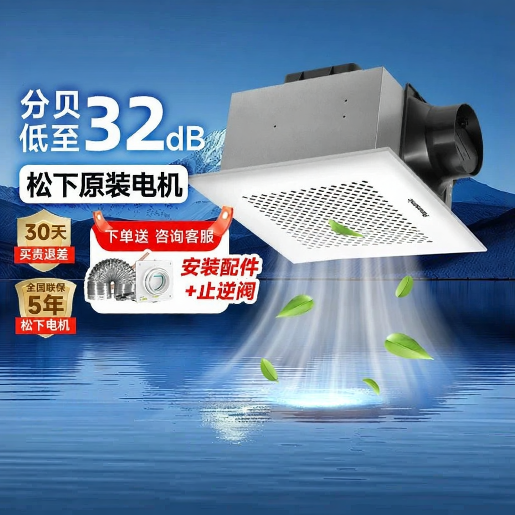Panasonic | High Power Silent Exhaust Fan for Ceilings ราคา 13,299 บาท*ส่งฟรี