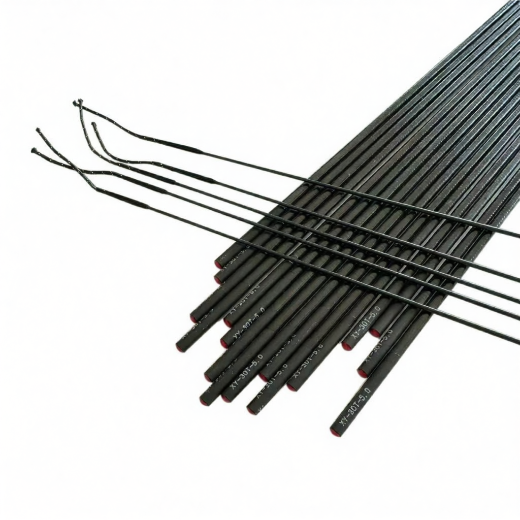 High Carbon Fishing Rod Tip Section Empty Heart 90cm Length Carbon Fishing Pole Tip Section Outdoor Camping Travel Gear