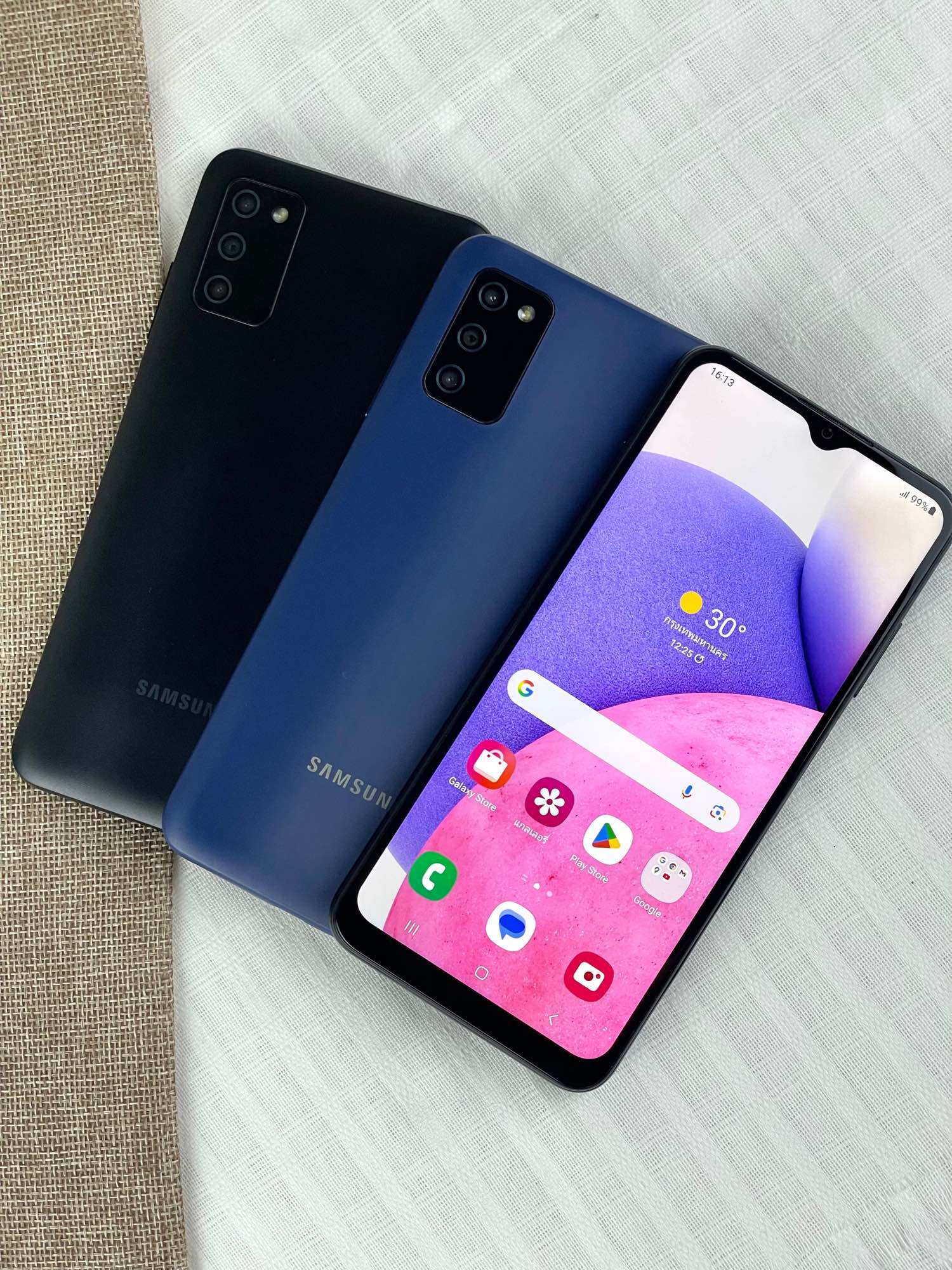 ซัมซุงA03Sจอ6.5นิ้วแรม4รอม64 แอนดอย11แบต5,000พร้อมใช้งานแถมฟรีชุดชาร์จ ราคา 1,590 บาท*ส่งฟรี