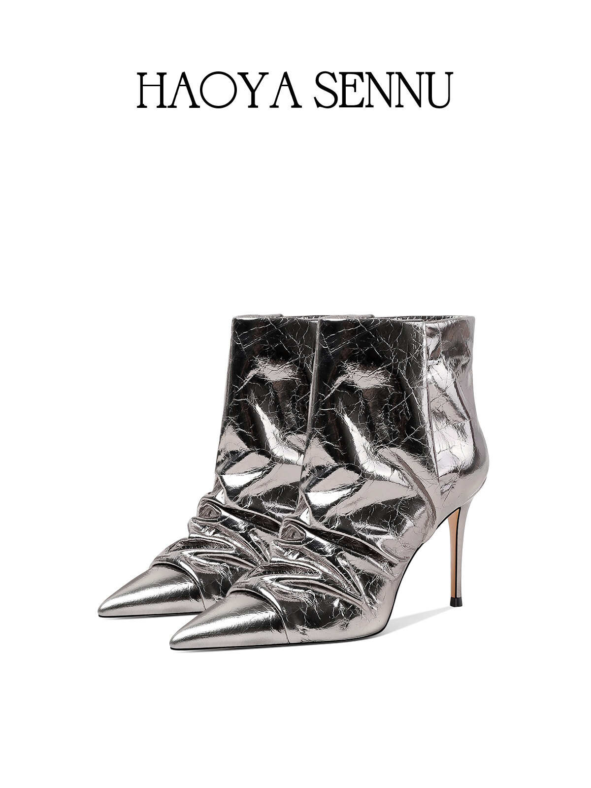 HAOYASENNU | Stylish Designer Slim Heel Pointed Toe Ankle Boot ราคา 8,505 บาท*ส่งฟรี