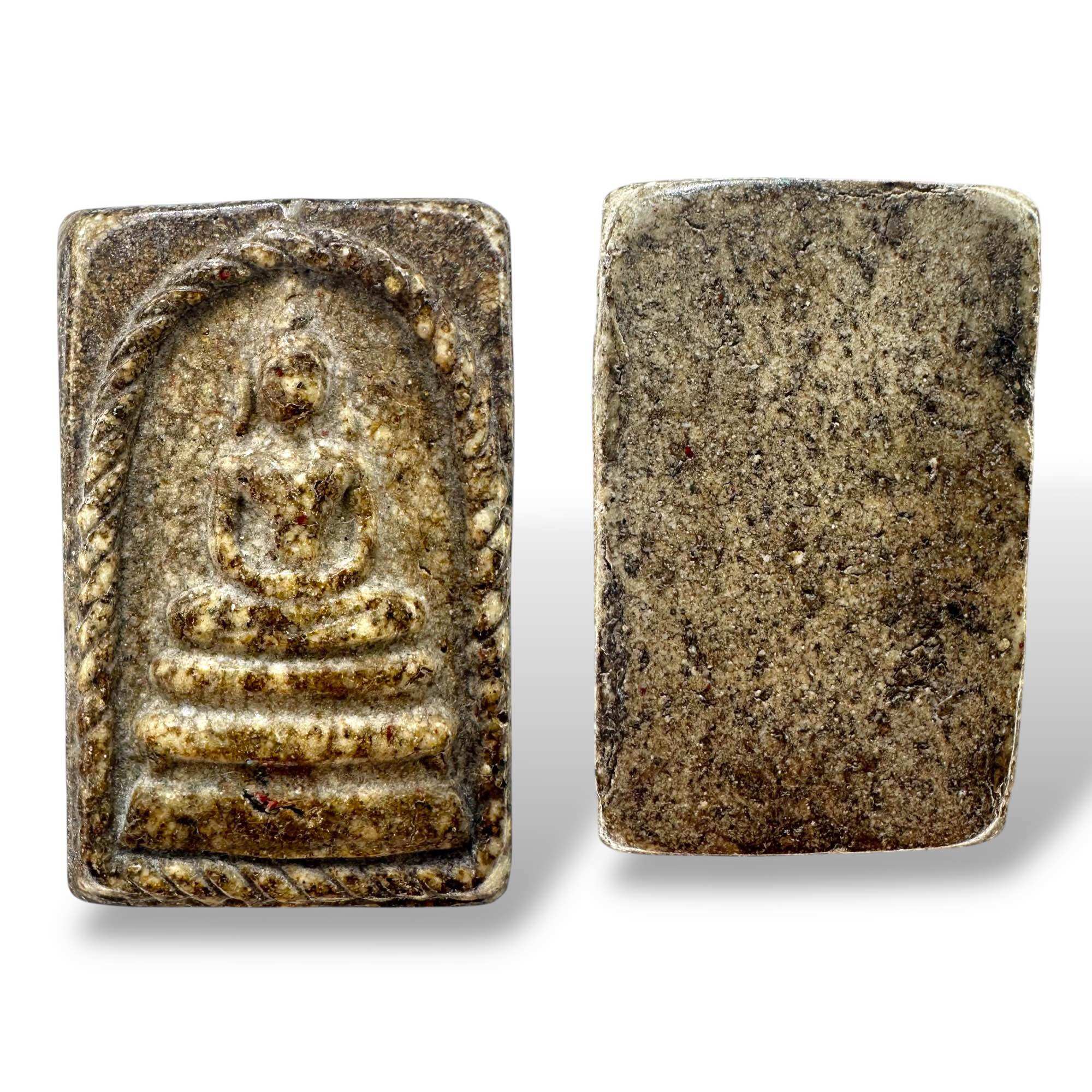 The Buddha Image Is Printed on the Back of the Chair, with the Surface Made of Powder. the Bell Temple Is Consecrated.