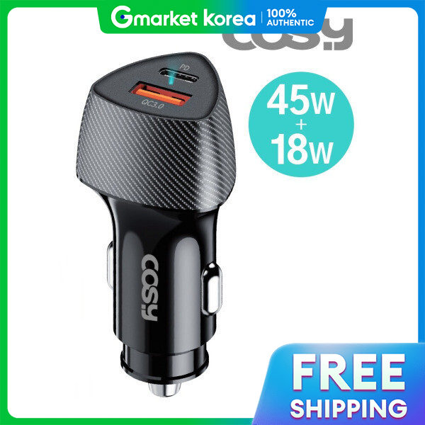 Cosy | iPad Air 13 M3 63W Pd+Qc3.0 Multi 2-Port Ultra-Fast Car Charger ราคา 527 บาท*ส่งฟรี