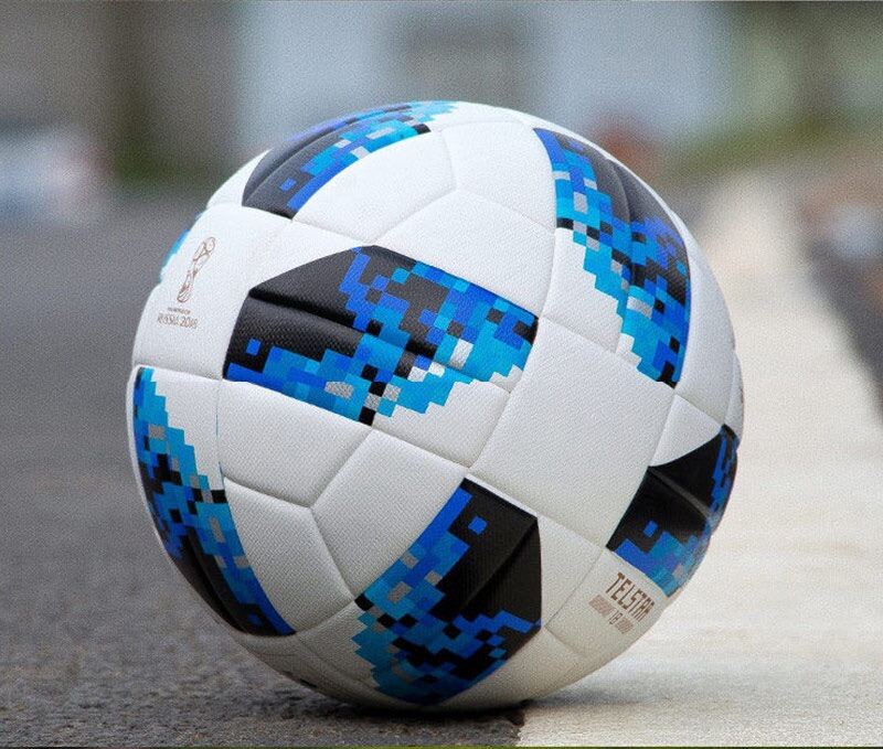 ลูกฟุตบอล  เบอร์5 รุ่น 2018 FIFA WORLD CUP Russia KNOCKOUT GLIDE ฟุตบอลโลก Football Soccer Ball-Size5 หนัง PU100% (เติมลมพร้อมใช้งาน)