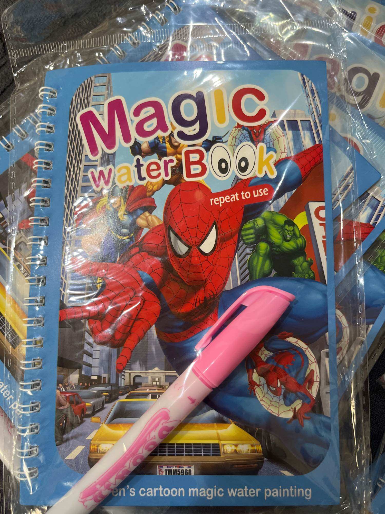 สมุดระบายสี แถมปากกา1ด้าม+1เล่ม สมุดภาพระบายสี ด้วยน้ำเปล่า Magic Water Book ของเล่นเด็ก ใช้ซ้ำๆๆได้ แห้งเองใน10นาที
