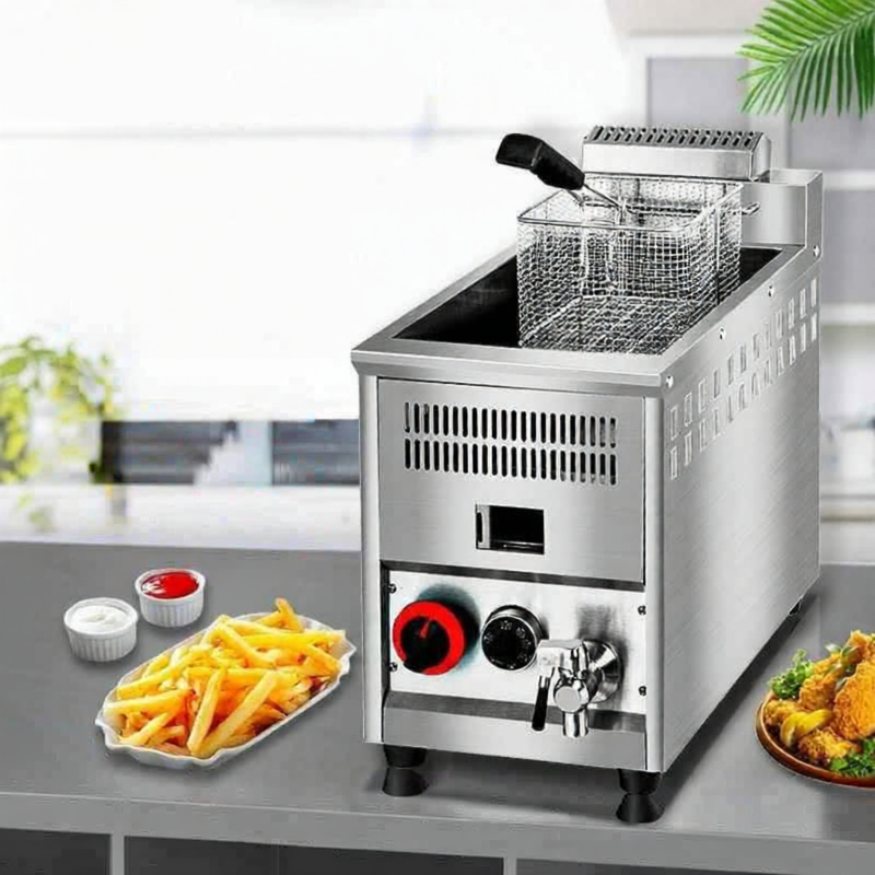 MUHUASHA | Automatic Temperature Control Gas Fryer ราคา 12,384 บาท*ส่งฟรี