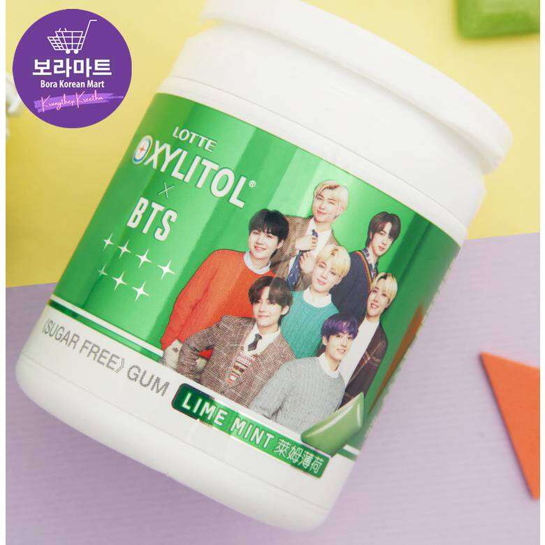 [พร้อมส่ง]หมากฝรั่ง BTS สมาชิกครบ 7 คน Lotte Xylitol x BTS Lazada.co.th