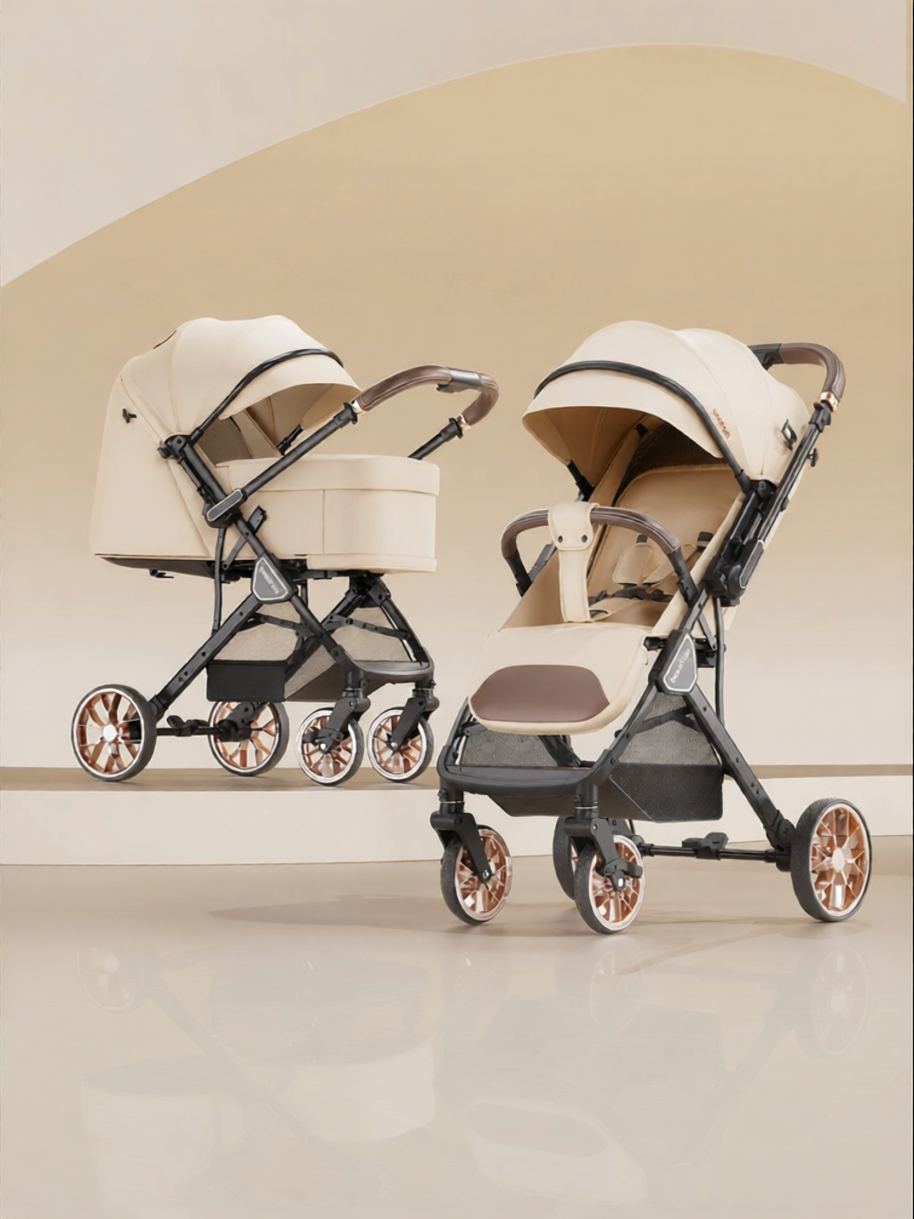 Beeshum | Dual-Use Reversible Lying/Sitting Baby Stroller ราคา 15,587 บาท*ส่งฟรี
