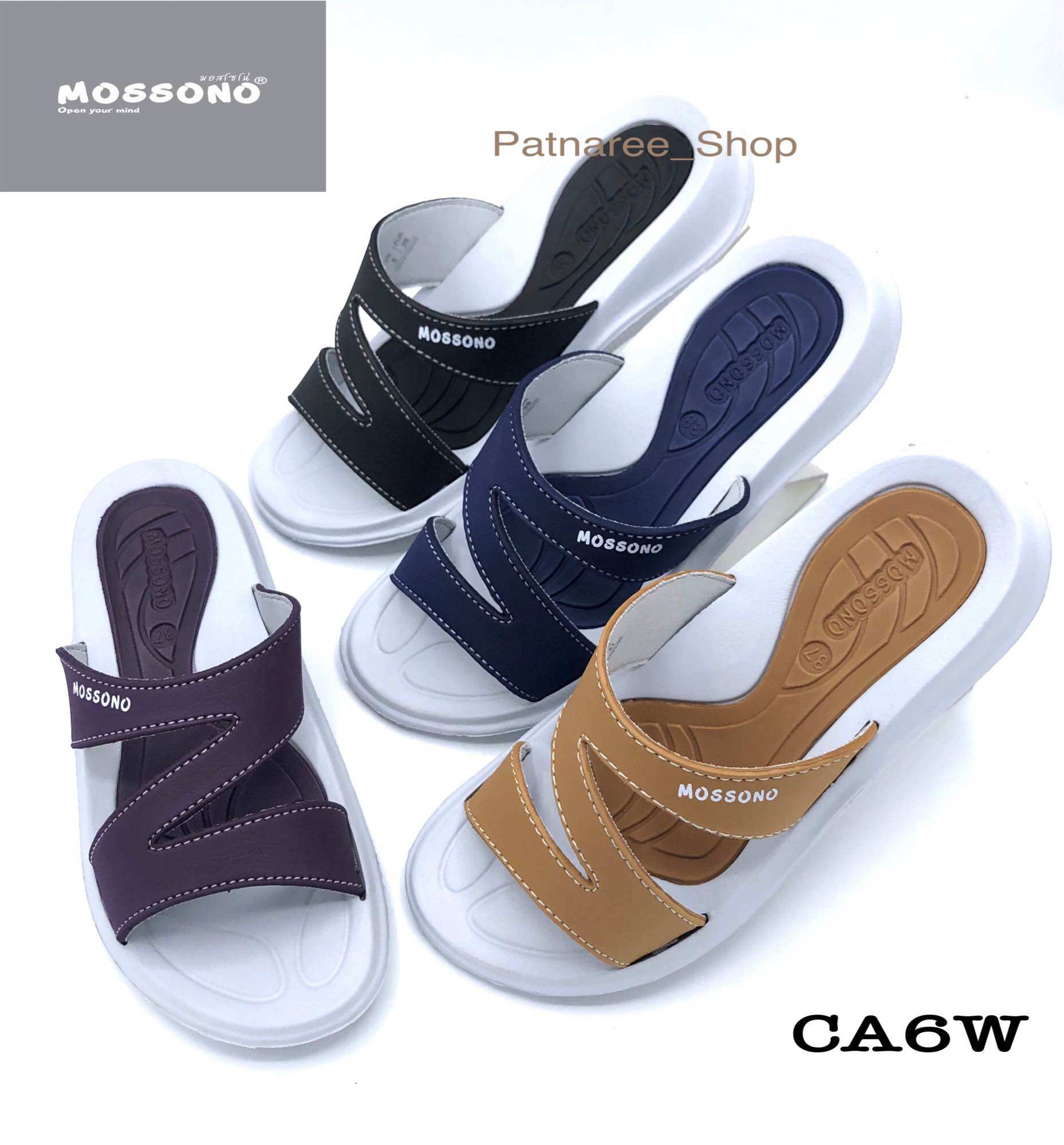 Mossono Model Ca6W Slip-On Sandals, Size 35-39 ราคา 219 บาท*ส่งฟรี