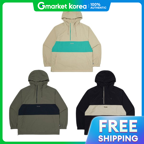 Kodak | Official Color Block Logo Hooded Anorak Jacket (3 Colors) ราคา 2,491 บาท*ส่งฟรี
