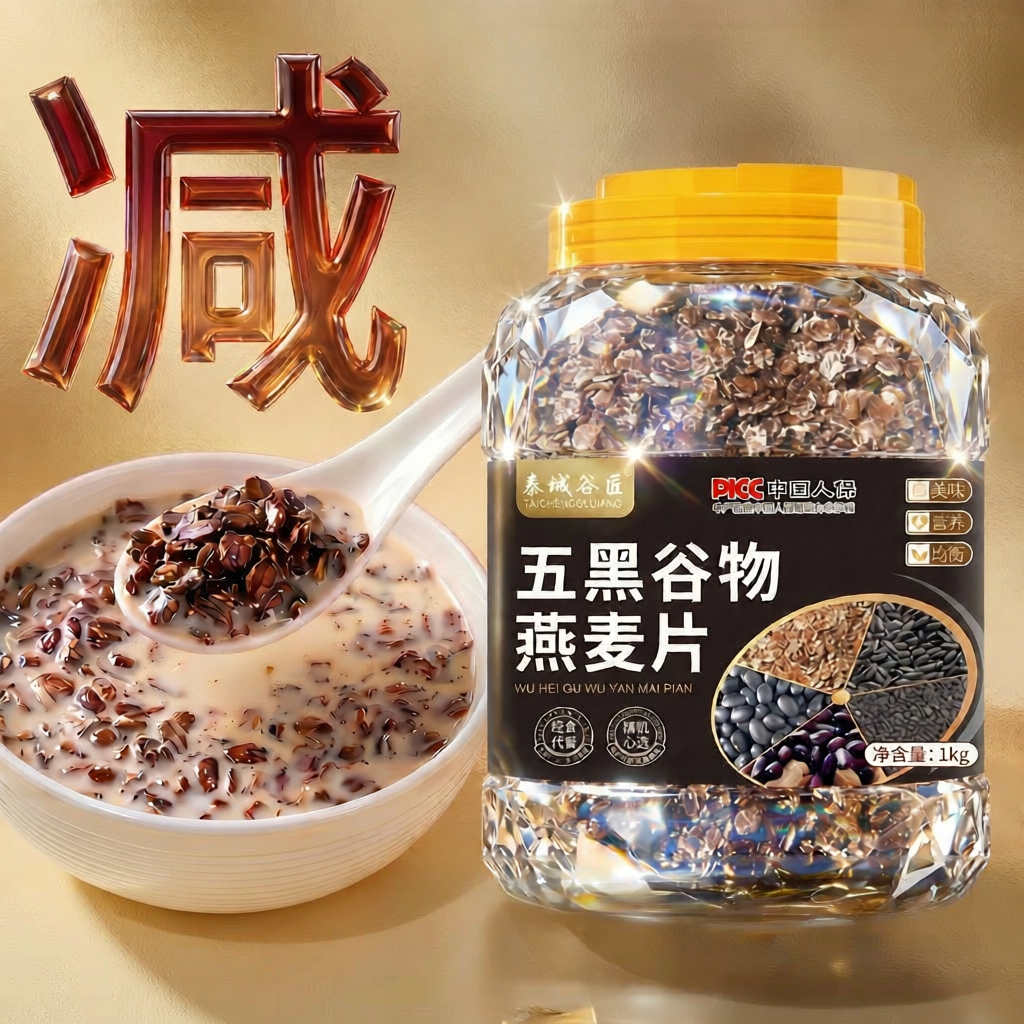 QIAYISHENG | No Sugar Whole Grain Cereal Oatmeal ราคา 1,782 บาท*ส่งฟรี