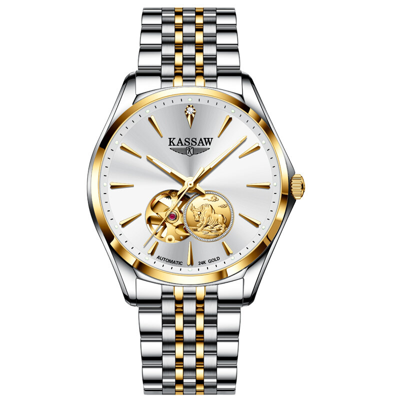 DIHONG | Automatic Mechanical Business Water-Resistant Night-Light Steel Skeleton Watch ราคา 22,272 บาท*ส่งฟรี
