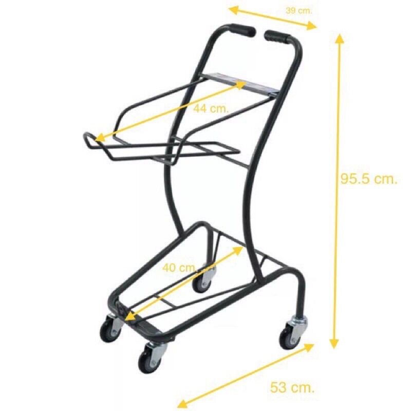 รถเข็นช็อปปิ้ง2ชั้น shopping carts | Lazada.co.th